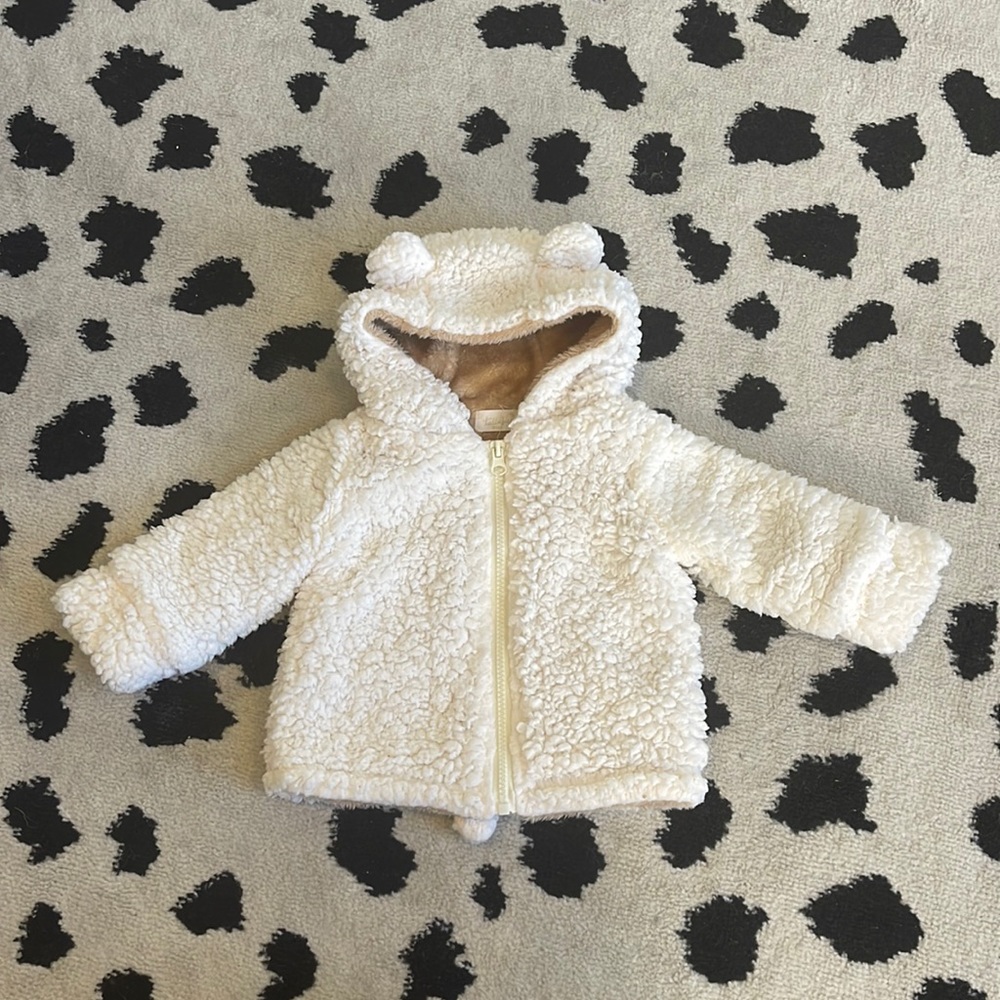 Tullabee Sherpa Teddy Bear Wubby Jacket in cream